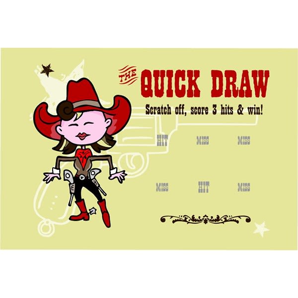 Custom Quick Draw ScratchNWin Card Custom Spirit & Fun Stuff