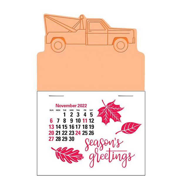 PressNStick Calendar Promotional Tow Truck Custom Calendar