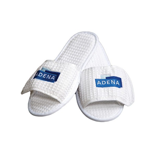 Embroidered Waffle Weave Spa Slipper Imprinted Spa Slipper
