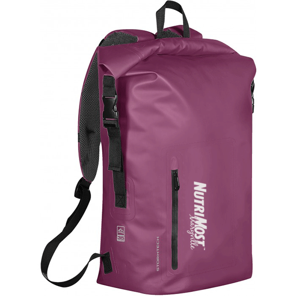 purple hiking backpack