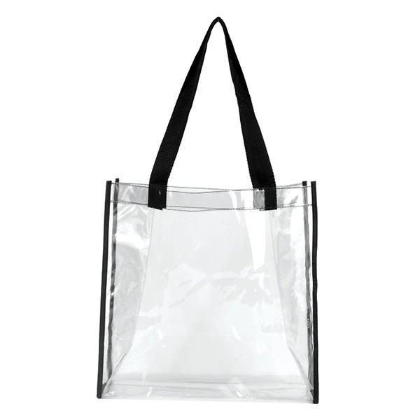 Tote Clear PVC Bags For Men Clear PVC Tote Bag With Side Pocket & Zipper - Stadium Approved For Events, Shopping, Gym, Work Clear Bag 12 X 6 X 12