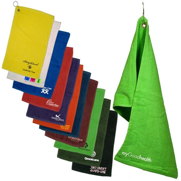 Dark Color Custom Fingertip Towel Wholesale Cheap Golf Towels