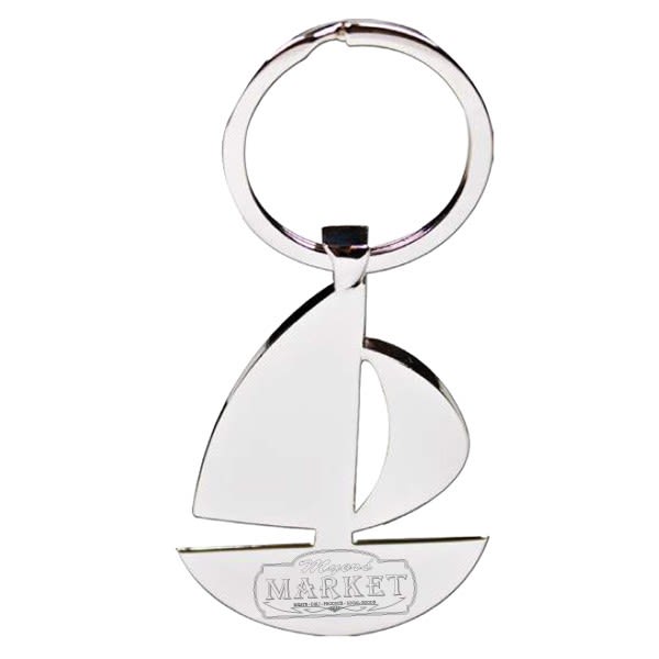 Custom Engraved Sailboat Key Ring Promotional Key Rings Wholesale