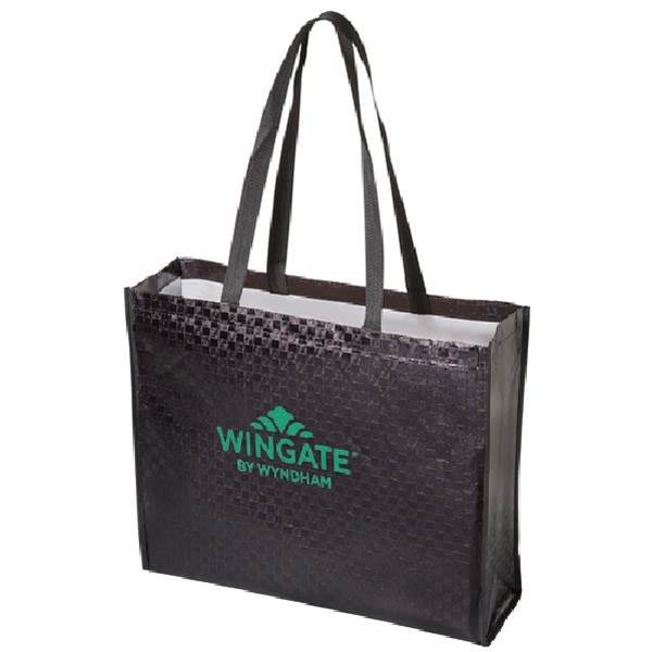 Euro Metallic Tote Promo Textured Metallic Tote Bag Custom Totes