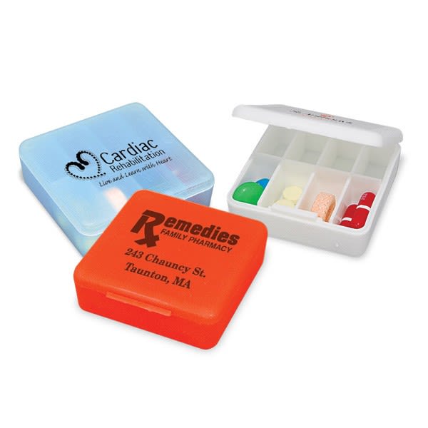 Custom Imprinted Compact Pill Box Promotional Pill Organizers