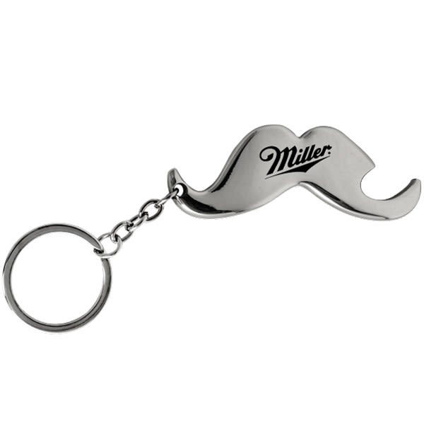 Promotional Mustache Bottle Opener Keychain Custom Keychains