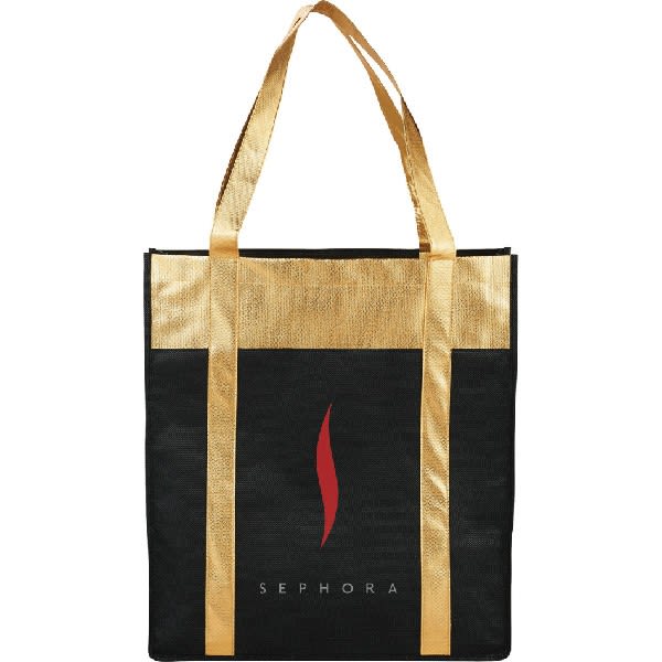 Promotional Metallic NonWoven Shopper Custom Shoppers Wholesale