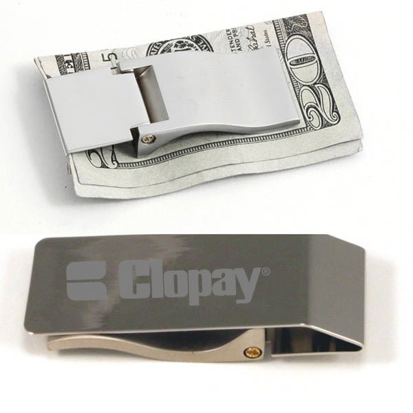 Silver Curve Personalized Engraved Money Clips Custom Money Holders