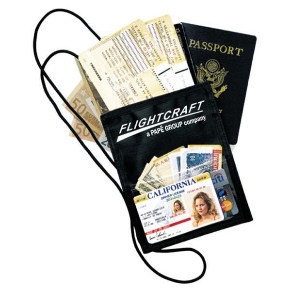 Travel Secure ID Holder with Imprinted Logo Custom Travel Wallets