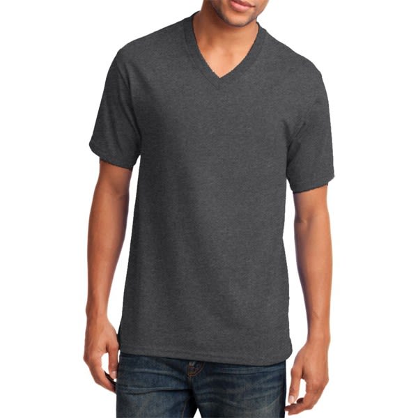Port & Co Color V-Neck Cotton T Shirt | Bulk Custom Printed T-Shirts