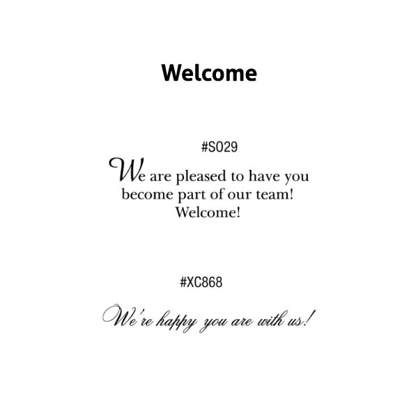 iridescent welcome card greeting card business