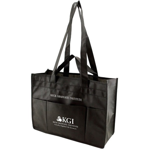 Logo Imprinted Multi Pocket Tote Bag