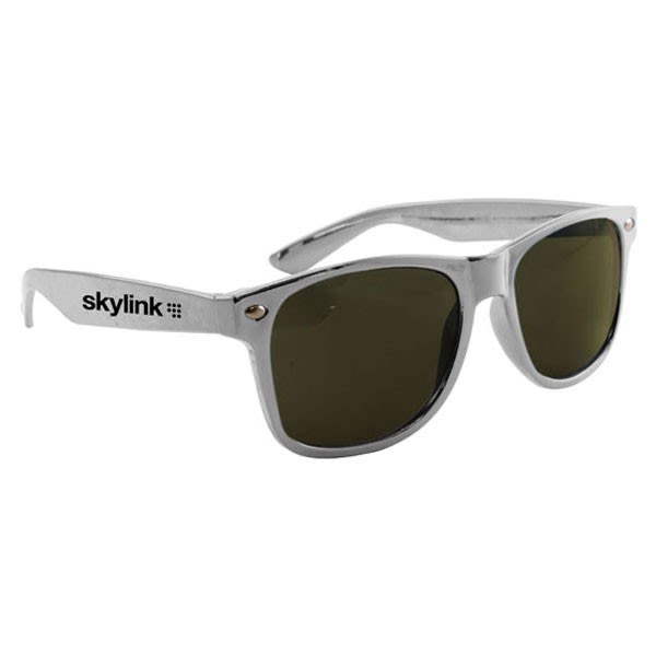 Metallic Miami Sunglasses with Logo Imprint