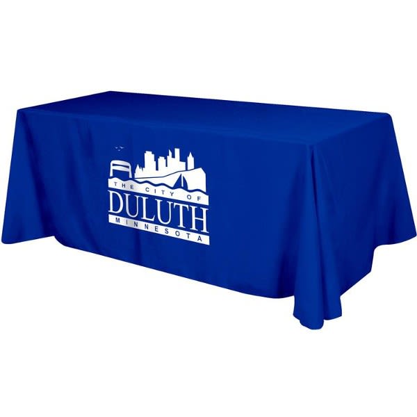 Promotional Logo Imprinted Flat 4-Sided 8' Table Cover