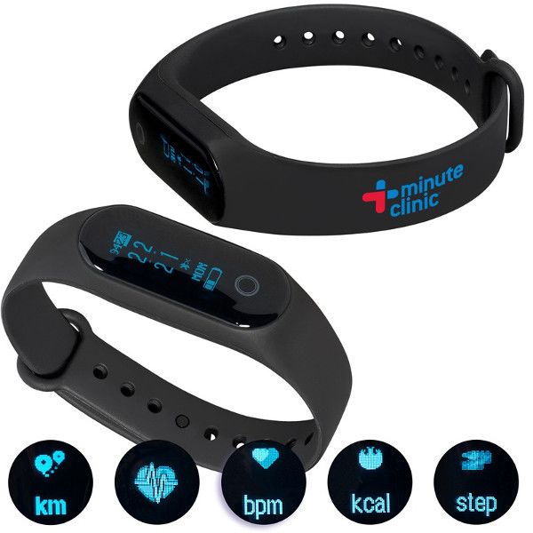 Imprinted Fitness & Activity Tracker Wristband