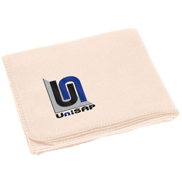 Cozy Fleece Blanket Custom Embroidered Logo Promotional Blankets