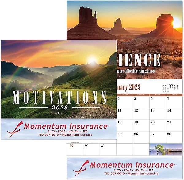 Coronado Motivations Stapled Wall Calendar with Logo