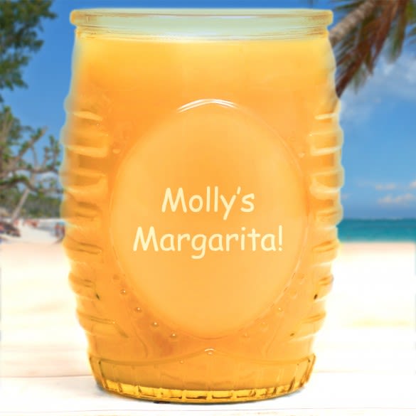 Personalized Glass for Hawaiian Party