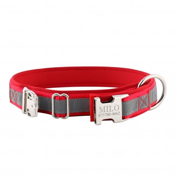 Engraved Red Collar For Dogs