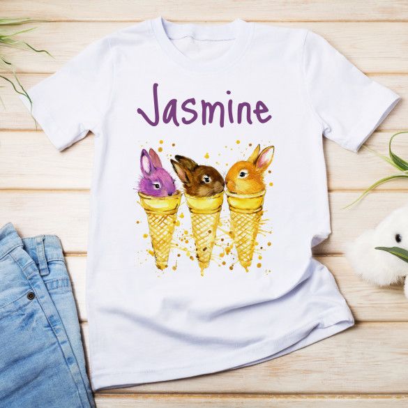 Bunny Cones Personalized Toddler T-Shirt