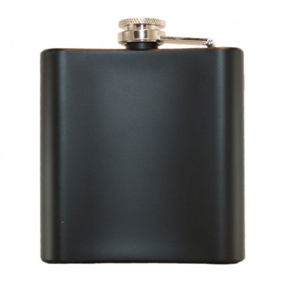 Custom Black Steel Flask
