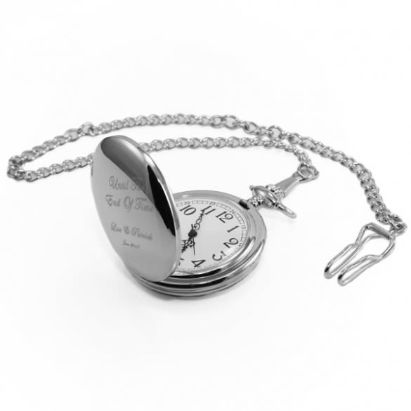 stainless steel pocket watch