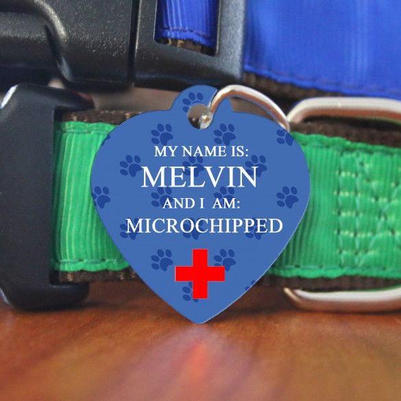 Customized medical alert heart shaped pet tag