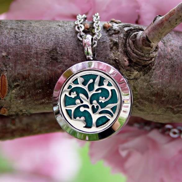 Personalized Mini Tree of Spring Essential Oil Locket | Gift for Her