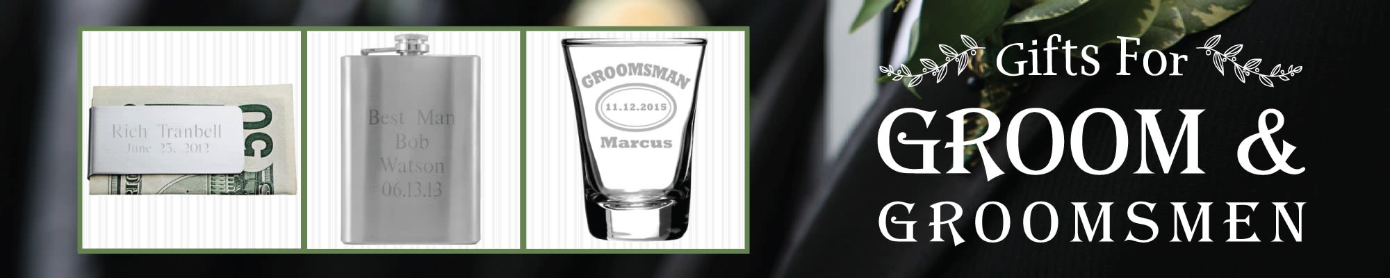 Personalized Gifts for Groom & Groomsmen