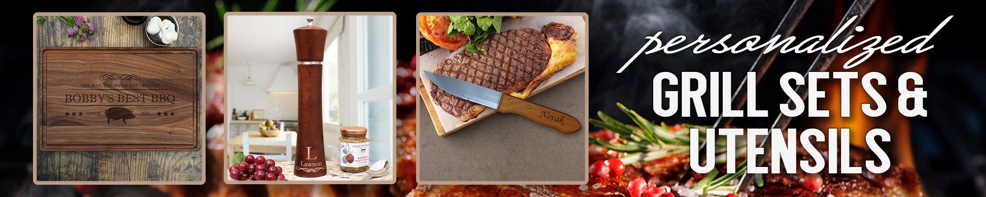 Personalized Grill Sets and Utensils