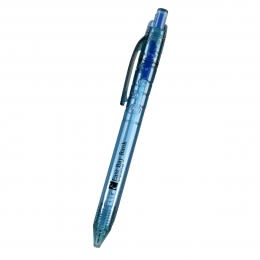 Imprinted Logo RPET Oasis Pen - Translucent blue with blue plunger accent