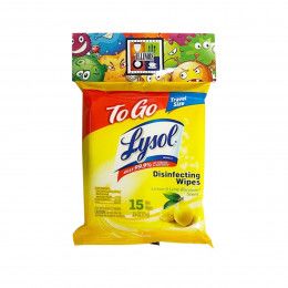 Logo Lysol On The Go Disinfecting Wipes 15 Ct 