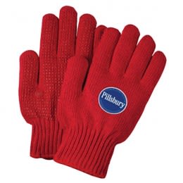 Red Knit Freezer Gloves