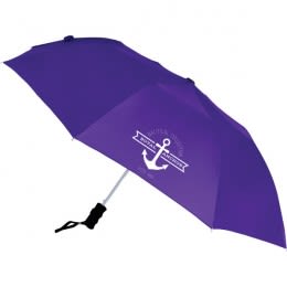 Promotional Auto Open Windproof 42" Umbrella - Purple