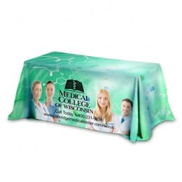 Full Color 6 ft. 3-Sided Throw-Style Table Cover
