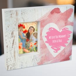 Personalized Pink Heart Picture Frame | Personalized Heart Picture Frame For Girlfriend