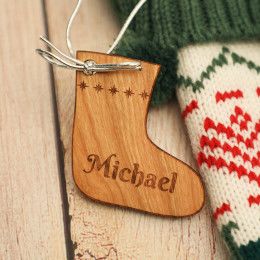 Christmas Stocking Personalized Wood Stocking Tag | Custom Stocking Tag