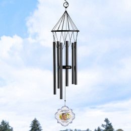 Your Memory Will Bloom Photo Memorial Wind Chimes | Personalized Memorial Wind Chime Gift