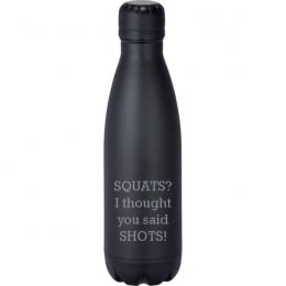 Jet Black All-Day Insulated 17 oz Personalized Water Bottle