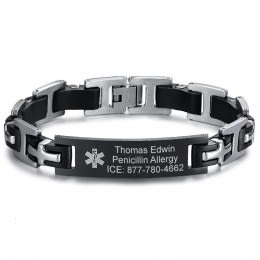 American Medical ID – Sleek Mesh Medical Alert ID Bracelet – Surgical  Stainless Steel, Adjustable ID Band Sizing & Clasp, 4 Lines Personalized