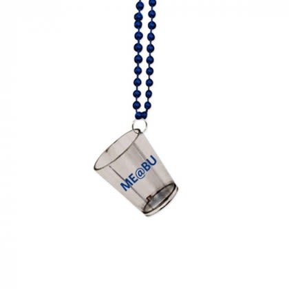 Shot Glass Bead Necklaces - Best Promotional Novelty Shot Glasses - Blue