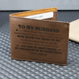 To My Husband Wallet | Personalized Wallet For Husband