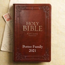 King James Version Custom Leather Bound Bible | Personalized KJV Bibles