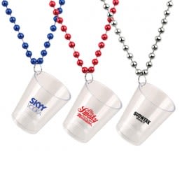 Promotional Novelty Shot Glasses - Shot Glass Bead Necklace