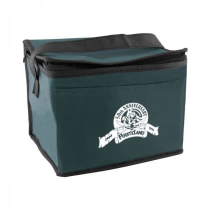 Hunter Green  6 Pack Non-Woven Cooler Bags | Custom Non-Woven Six Pack Cooler Bags | Custom Logo Imprinted Lunch Bags