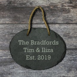 Create Your Own Small Oval Slate Plaque