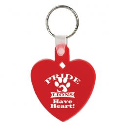 Soft Squeezable Key Tag- Heart Shaped