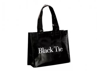 PTS51 - Personalized Plastic Tote Bag - 9 1/2 x 12 (Multiple Bag &  Imprint Colors Available)