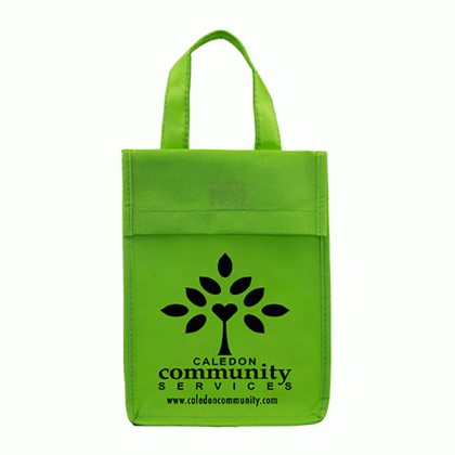 Lime Green Affordable Reusable Lunch Bags in Bulk | Bag-It Lightweight Lunch Tote Bags | Cheap Lunch Bags Personalized