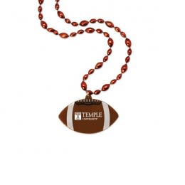 Customized Football Medallion With Football Beads